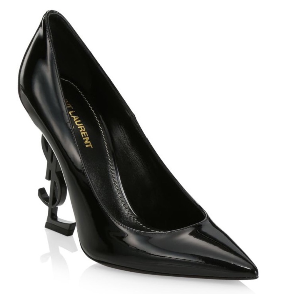 NWT Yves Saint Laurent Opium ysl logo heels patent - Picture 3 of 8